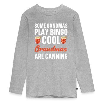 Mise en conserve Mise en conserve - T-shirt manches longues Premium Ado - gris chiné - Devant