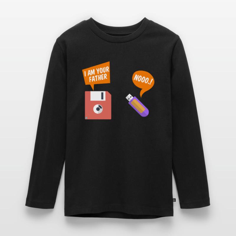 Programmierer Witz Spaß Diskette USB Spruch Teenager Premium Bio Langarmshirt