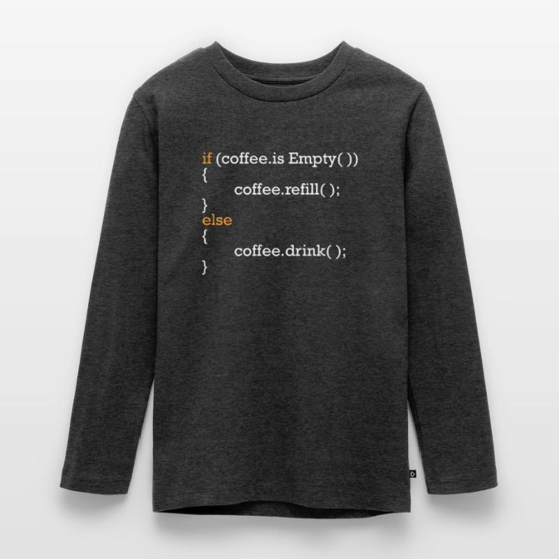 Programmer Coffee Joke Program Code Joke Teenager Premium Organic Long Sleeve Shirt