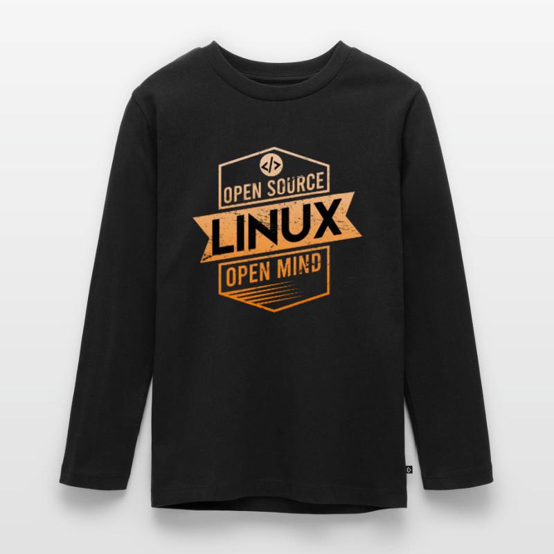 Système d’exploitation Open Source Open Mind Linux T-shirt manches longues Premium Ado