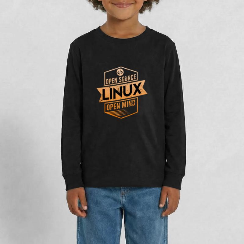 Linux Open Source Open Mind Operating System Teenager Premium Organic Long Sleeve Shirt