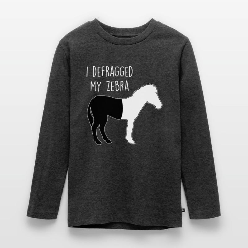 I defragged my Zebra Coder Informaticien Hacker T-shirt manches longues Premium Ado