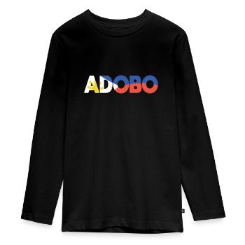 Adobo filipino philippines asia manila pinoy - Teenager Premium Organic Long Sleeve Shirt - black - Front - AI Model Kid Female (0cm)