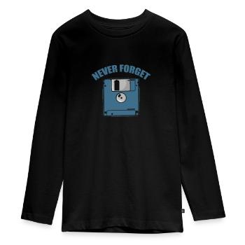 N’oubliez jamais le module de mémoire rétro de disquette - T-shirt manches longues Premium Ado - noir - Devant - AI Model Kid Female (0cm)