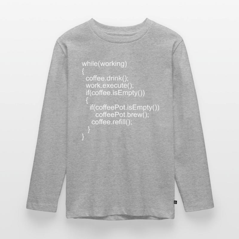 Source code Program code for programmers Teenager Premium Organic Long Sleeve Shirt