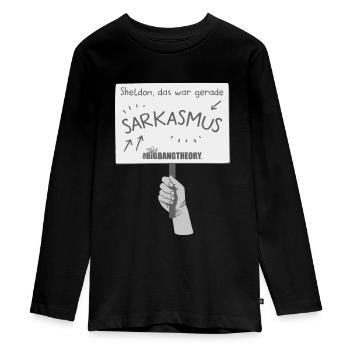 The Big Bang Theory Sarcasm - Teenager Premium Organic Long Sleeve Shirt - black - Front - AI Model Kid Female (0cm)
