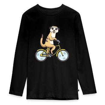 Suricates Cyclisme Surikat Vélo Vélo - T-shirt manches longues Premium Ado - noir - Devant - AI Model Kid Female (0cm)