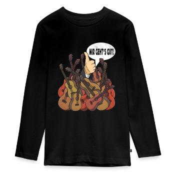Ukulele Instrument Ukulist Spieler Lustig - Teenager Premium Bio Langarmshirt - Schwarz - Vorne - AI Model Kid Female (0cm)