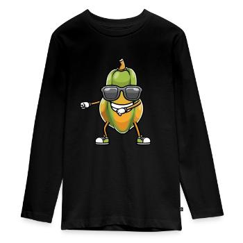 Papaya Tanzen - Teenager Premium Bio Langarmshirt - Schwarz - Vorne - AI Model Kid Female (0cm)