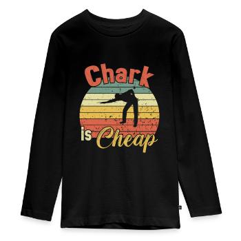 Chark is Cheap / Billiard Snooker - Teenager Premium Bio Langarmshirt - Schwarz - Vorne - AI Model Kid Female (0cm)