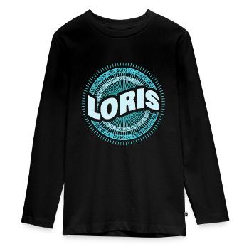 Geschenk für Loris - Teenager Premium Bio Langarmshirt - Schwarz - Vorne - AI Model Kid Female (0cm)