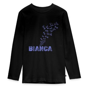 Voile Bianca - T-shirt manches longues Premium Ado - noir - Devant - AI Model Kid Female (0cm)