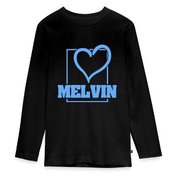 Marriage for Melvin Bachelor JGA - Teenager Premium Organic Long Sleeve Shirt - black - Front - AI Model Kid Female (0cm)