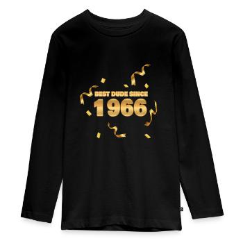 1966 - Teenager Premium Organic Long Sleeve Shirt - black - Front - AI Model Kid Female (0cm)