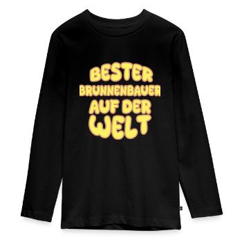 Appointment of well builder - Teenager Premium Organic Long Sleeve Shirt - black - Front - AI Model Kid Female (0cm)