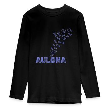 Navigation Aulona - T-shirt manches longues Premium Ado - noir - Devant - AI Model Kid Female (0cm)