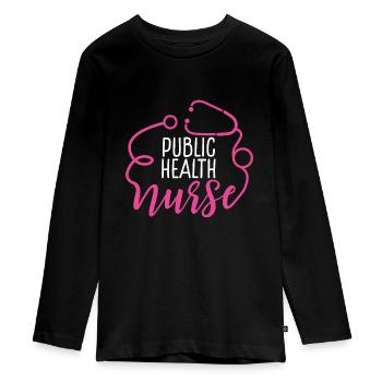 Épidémiologie d'appréciation des infirmières en santé publique - T-shirt manches longues Premium Ado - noir - Devant - AI Model Kid Female (0cm)