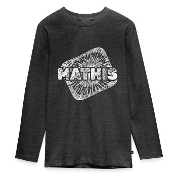 Stardust Mathis - Teenager Premium Organic Long Sleeve Shirt - heather anthracite - Front - AI Model Kid Female (0cm)