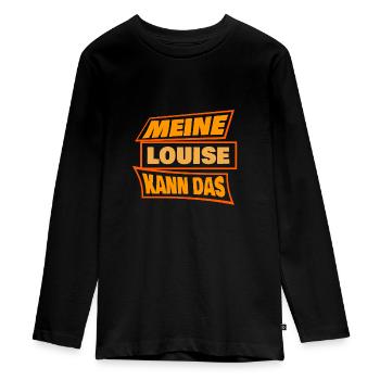 Louise Louise - T-shirt manches longues Premium Ado - noir - Devant - AI Model Kid Female (0cm)