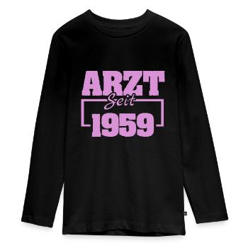 Ärztin 1959 - Teenager Premium Bio Langarmshirt - Schwarz - Vorne - AI Model Kid Female (0cm)