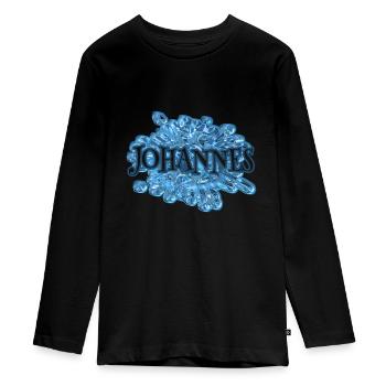Wassertropfen Johannes - Teenager Premium Bio Langarmshirt - Schwarz - Vorne - AI Model Kid Female (0cm)