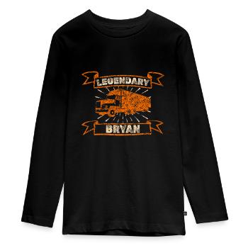 LKW Bryan - Teenager Premium Bio Langarmshirt - Schwarz - Vorne - AI Model Kid Female (0cm)