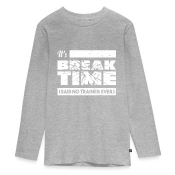 Workout Personal Trainer Fitness Lifestyle Gesche - Teenager Premium Organic Long Sleeve Shirt - heather grey - Front