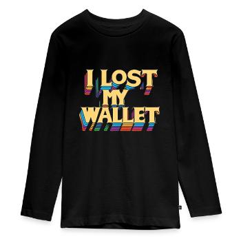 I Lost My Wallet 17 - Teenager Premium Organic Long Sleeve Shirt - black - Front - AI Model Kid Female (0cm)