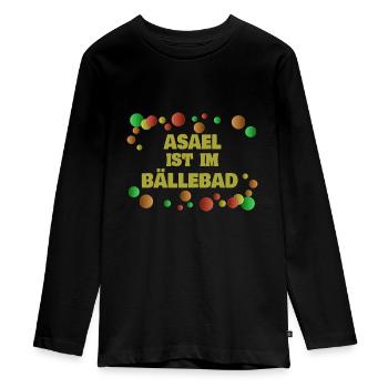 Boules Asael - T-shirt manches longues Premium Ado - noir - Devant - AI Model Kid Female (0cm)