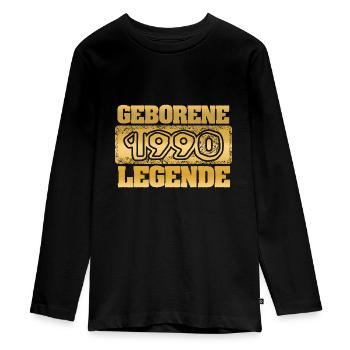 Proverbes 1990 - T-shirt manches longues Premium Ado - noir - Devant - AI Model Kid Female (0cm)