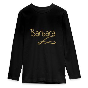 Prénom barbara - T-shirt manches longues Premium Ado - noir - Devant - AI Model Kid Female (0cm)