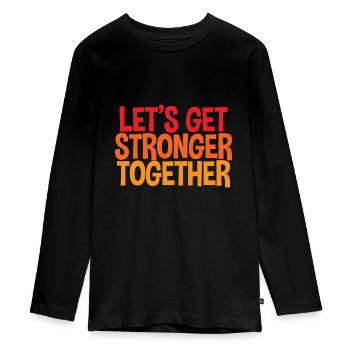 Soyons plus forts ensemble 4 - T-shirt manches longues Premium Ado - noir - Devant - AI Model Kid Female (0cm)