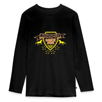 Legendaer 2019 - Teenager Premium Organic Long Sleeve Shirt - black - Front - AI Model Kid Female (0cm)