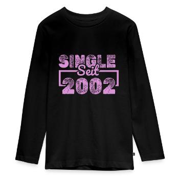 seit 2002 - Teenager Premium Bio Langarmshirt - Schwarz - Vorne - AI Model Kid Female (0cm)