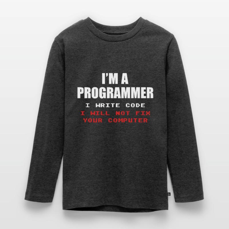 Programmierer Geek Computer Programmierung Coder L Teenager Premium Bio Langarmshirt
