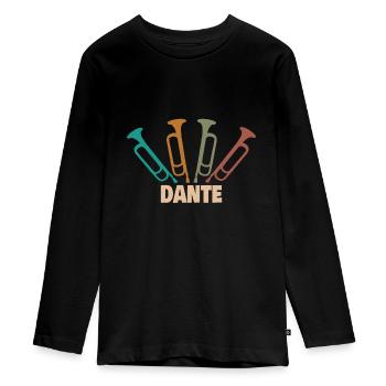 Cadeau pour Dante - T-shirt manches longues Premium Ado - noir - Devant - AI Model Kid Female (0cm)