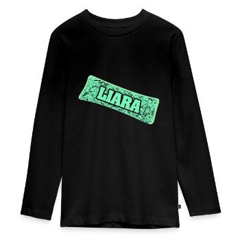 Nom de Liara Nom de naissance Prénom - T-shirt manches longues Premium Ado - noir - Devant - AI Model Kid Female (0cm)