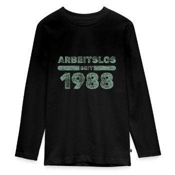 seit 1988 - Teenager Premium Bio Langarmshirt - Schwarz - Vorne - AI Model Kid Female (0cm)