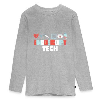 Endoscopy Tech Proud Registered Gastro Nurse Squad - Teenager Premium Organic Long Sleeve Shirt - heather grey - Front