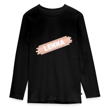 Lenna - T-shirt manches longues Premium Ado - noir - Devant - AI Model Kid Female (0cm)