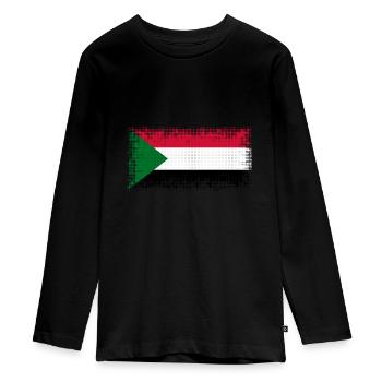 Soudan Soudan - T-shirt manches longues Premium Ado - noir - Devant - AI Model Kid Female (0cm)