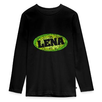 Lena - T-shirt manches longues Premium Ado - noir - Devant - AI Model Kid Female (0cm)