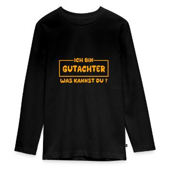Profession d’arpenteur-géomètre - T-shirt manches longues Premium Ado - noir - Devant - AI Model Kid Female (0cm)