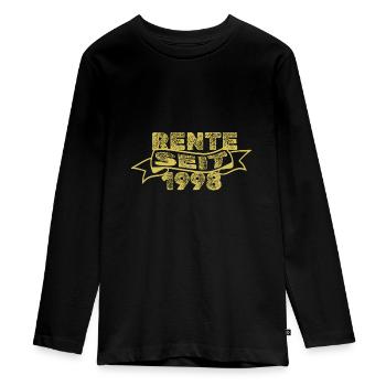 1998 - Teenager Premium Organic Long Sleeve Shirt - black - Front - AI Model Kid Female (0cm)