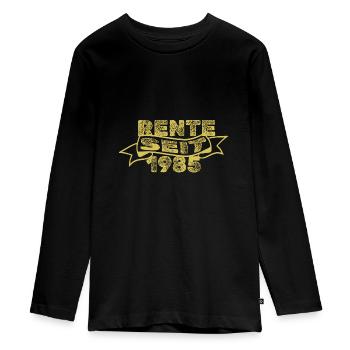 1985 - Teenager Premium Bio Langarmshirt - Schwarz - Vorne - AI Model Kid Female (0cm)