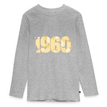 1960 - Teenager Premium Organic Long Sleeve Shirt - heather grey - Front
