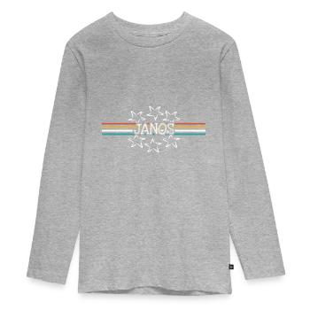 Stern Janos - Teenager Premium Organic Long Sleeve Shirt - heather grey - Front