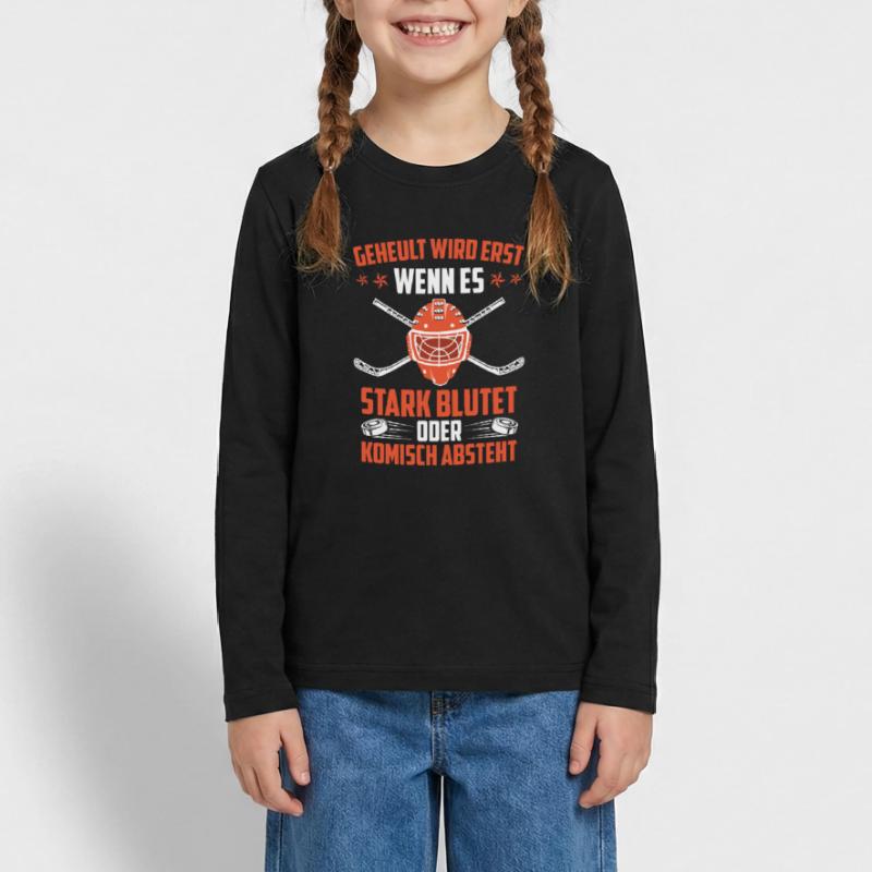 Geheult wird wenn es blutet oder komisch absteht Teenager Premium Bio Langarmshirt
