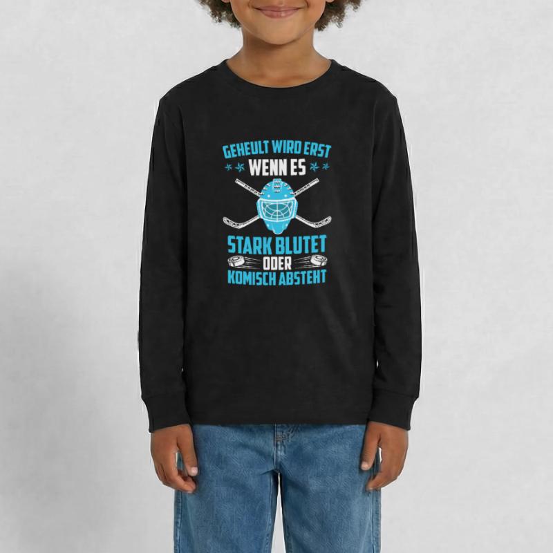 Geheult wird wenn es blutet oder komisch absteht Teenager Premium Bio Langarmshirt