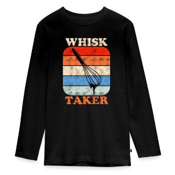 Boulanger Fouet Taker Baking Lover Pâte à pâtisserie - T-shirt manches longues Premium Ado - noir - Devant - AI Model Kid Female (0cm)